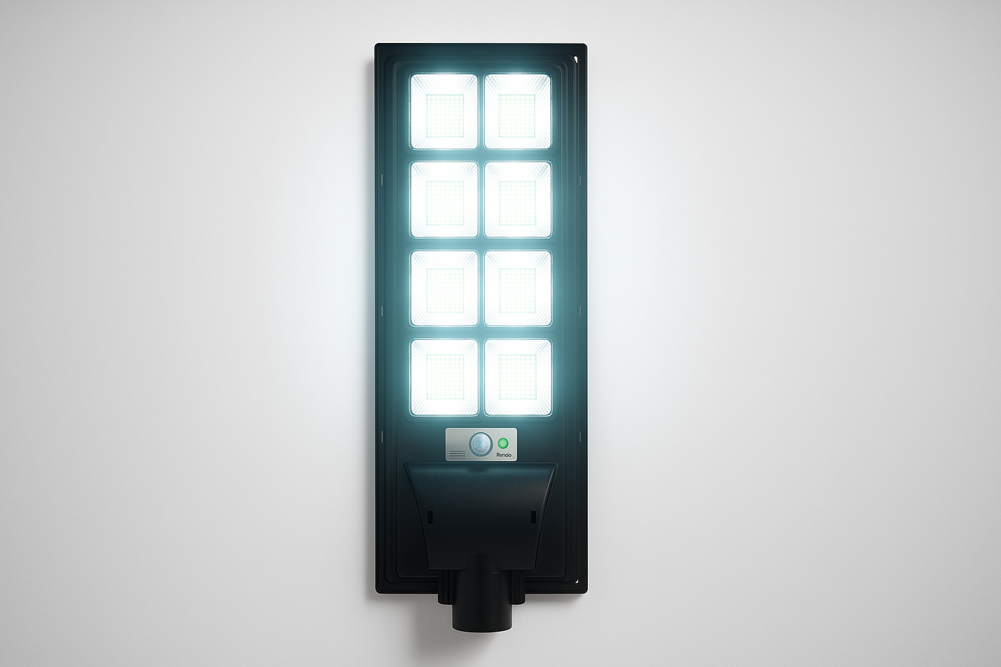 Lampa Solara Stradala Sau Gradina Cu Panou Solar Incorporat 300W, De Exterior / Stalp, Lumina Neutra, Control Din Telecomanda, Senzori Miscare si Lumina, Rezistenta la Apa