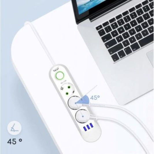 Prelungitor Universal Cu 3 Prize, 3 Porturi Usb, Rezistent La Caldura, 2 M
