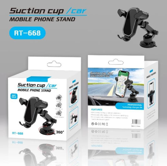 Suport Auto Pentru Telefon Cu Ventuza Pentru Parbriz/bord, Rotatie 360 De Grade